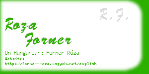 roza forner business card