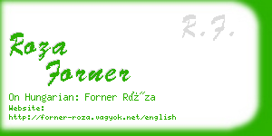 roza forner business card